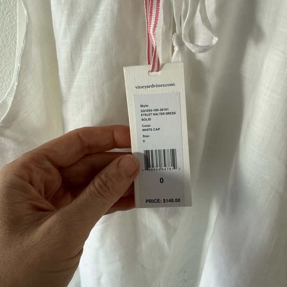Vineyard Vines White Sleeveless Midi Dress - Picture 9 of 9